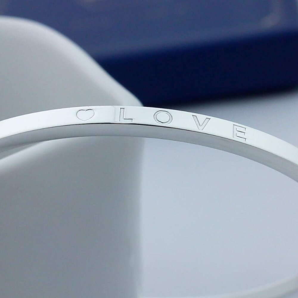 999 Solid Sterling Silver Bangle Cuff Bracelets F… - image 3